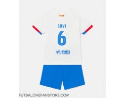 Barcelona Paez Gavi #6 Vonkajší Detský futbalový dres 2023-24 Krátky Rukáv (+ trenírky)